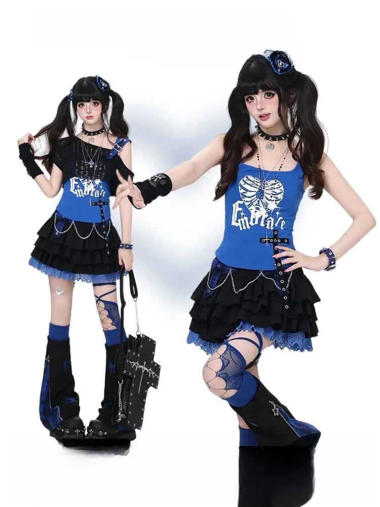 

Женская облегающая футболка Crazygirl Original Sweet Cool Y2K Subculture Design с узором в виде узлов и букв