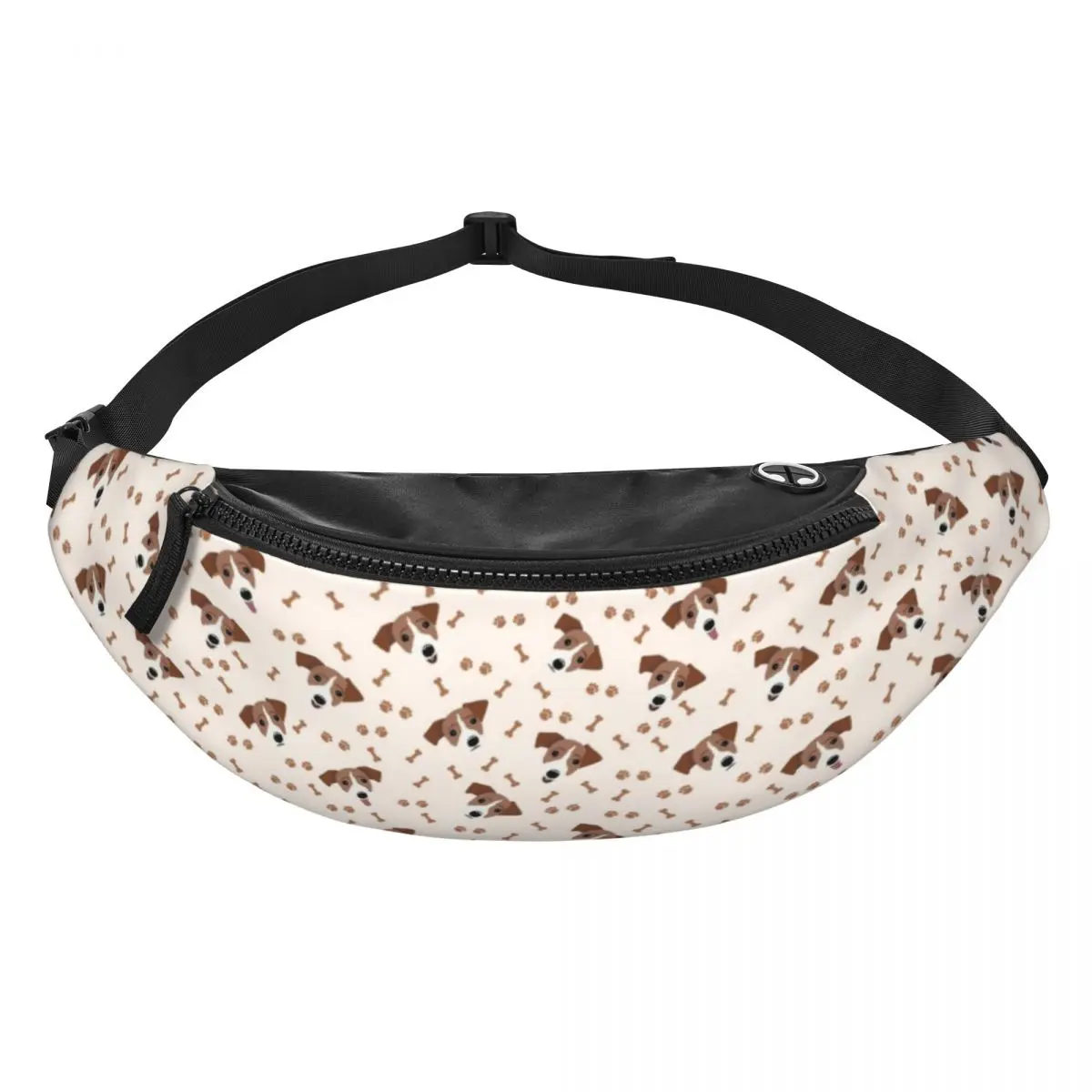 Jack Russell Terriër Hond Botten Fanny Pack Mannen Vrouwen Mode Dier Crossbody Heuptas Voor Lopende Telefoon Geld Zakje