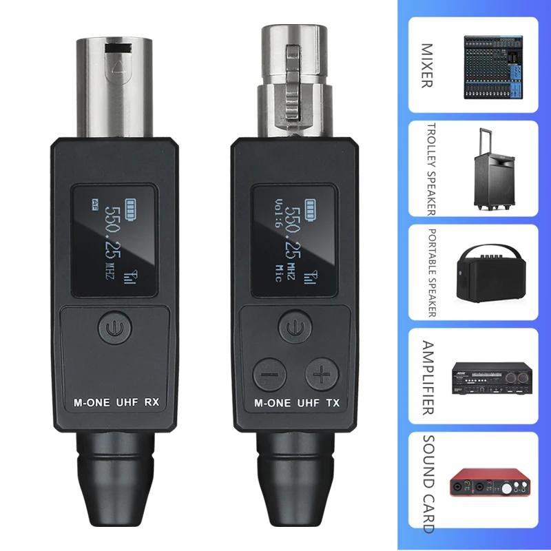 Senmi Microphone Wireless Receiver Transmitter With Built-In Dual Antenna Noise Reduction For Recording