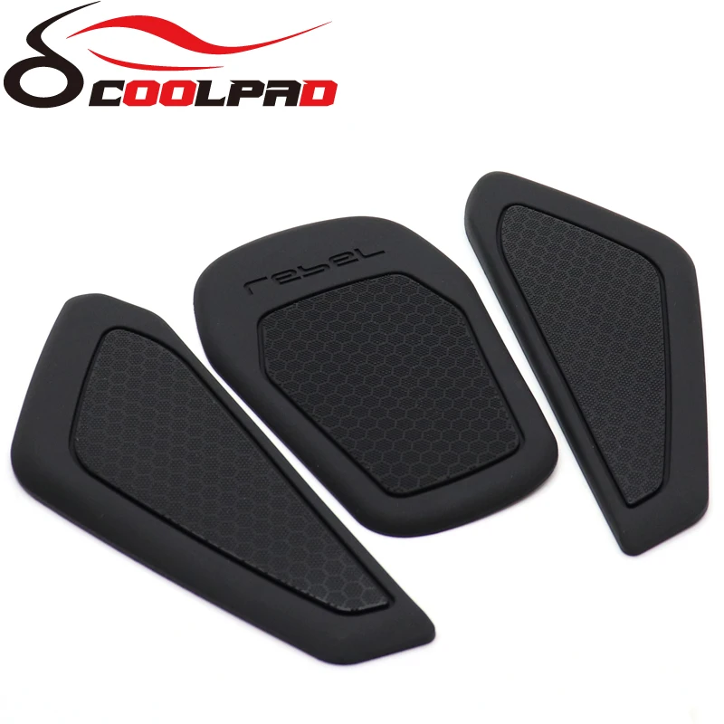 For Honda REBEL500 REBEL300 REBEL CMX 500 CM500 CM300 Motorcy Tank Rubber Sticker Protector Sheath Knee Tank Pad Grip Decal