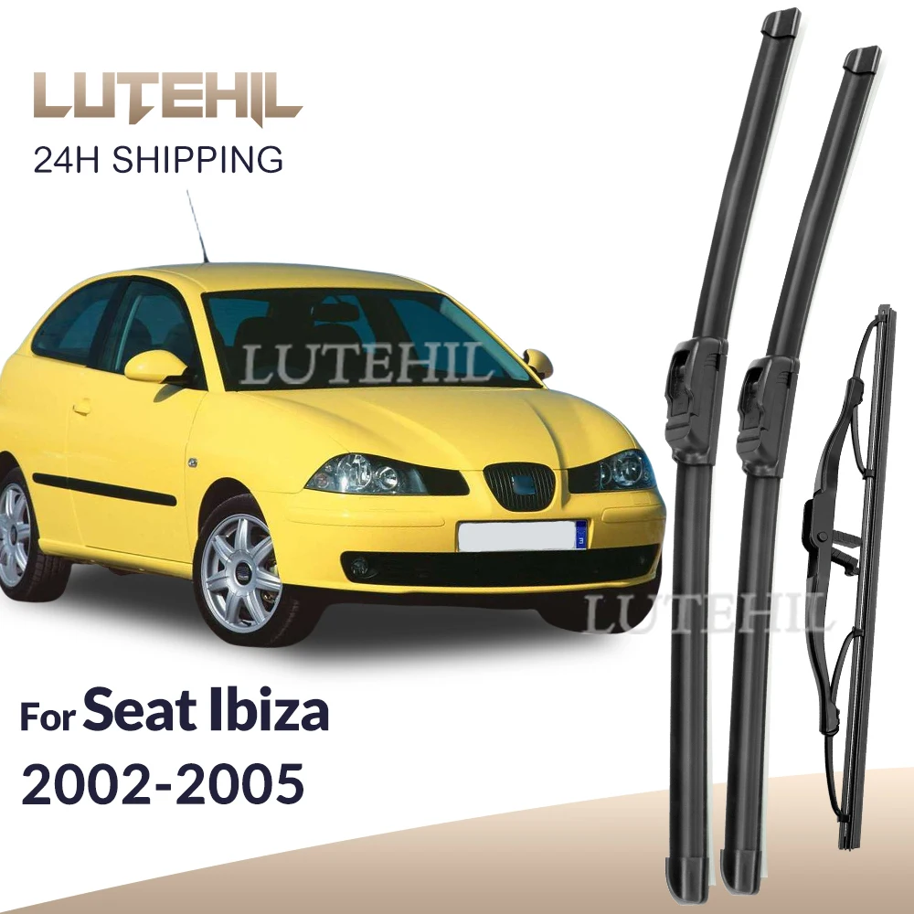 

For Seat Ibiza 2002-2005 2003 2004 Wiper Front & Rear Wiper Blades Windshield Windscreen Window Brushes 21"+19"+14"