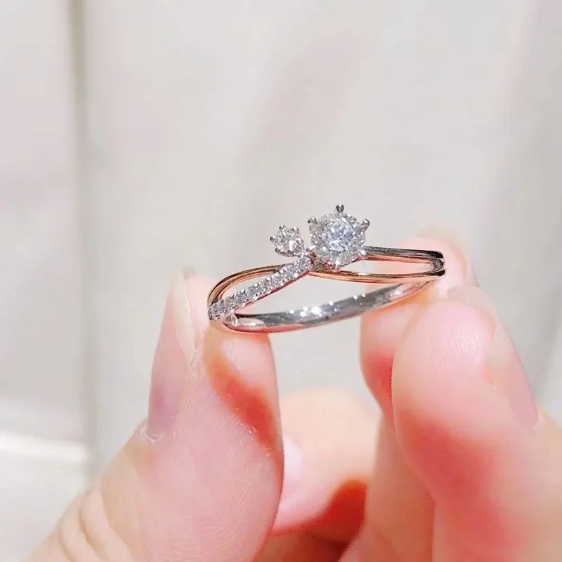 

Модное кольцо с шестью крапанами для женщин, 0.5 карата, муассанит, платина PT950 – обновленный дизайн с 6 крапанами, универсальное украшение на каждый день