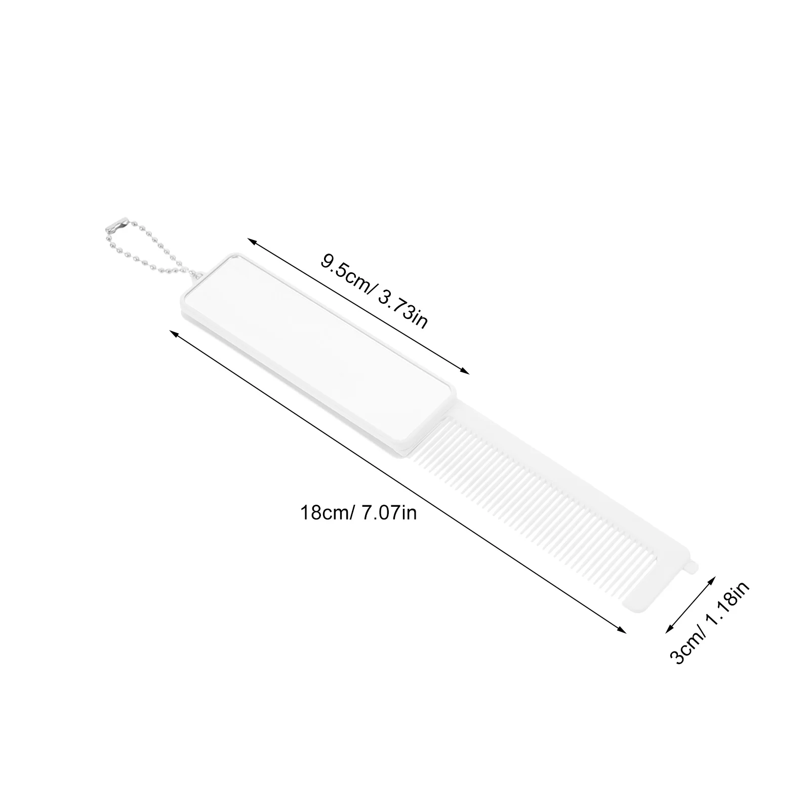 Ensemble de Mini miroir et peigne portables pour femmes, outil de coiffure de voyage Compact, brosse à cheveux pliable avec réflexion claire, 3 pièces