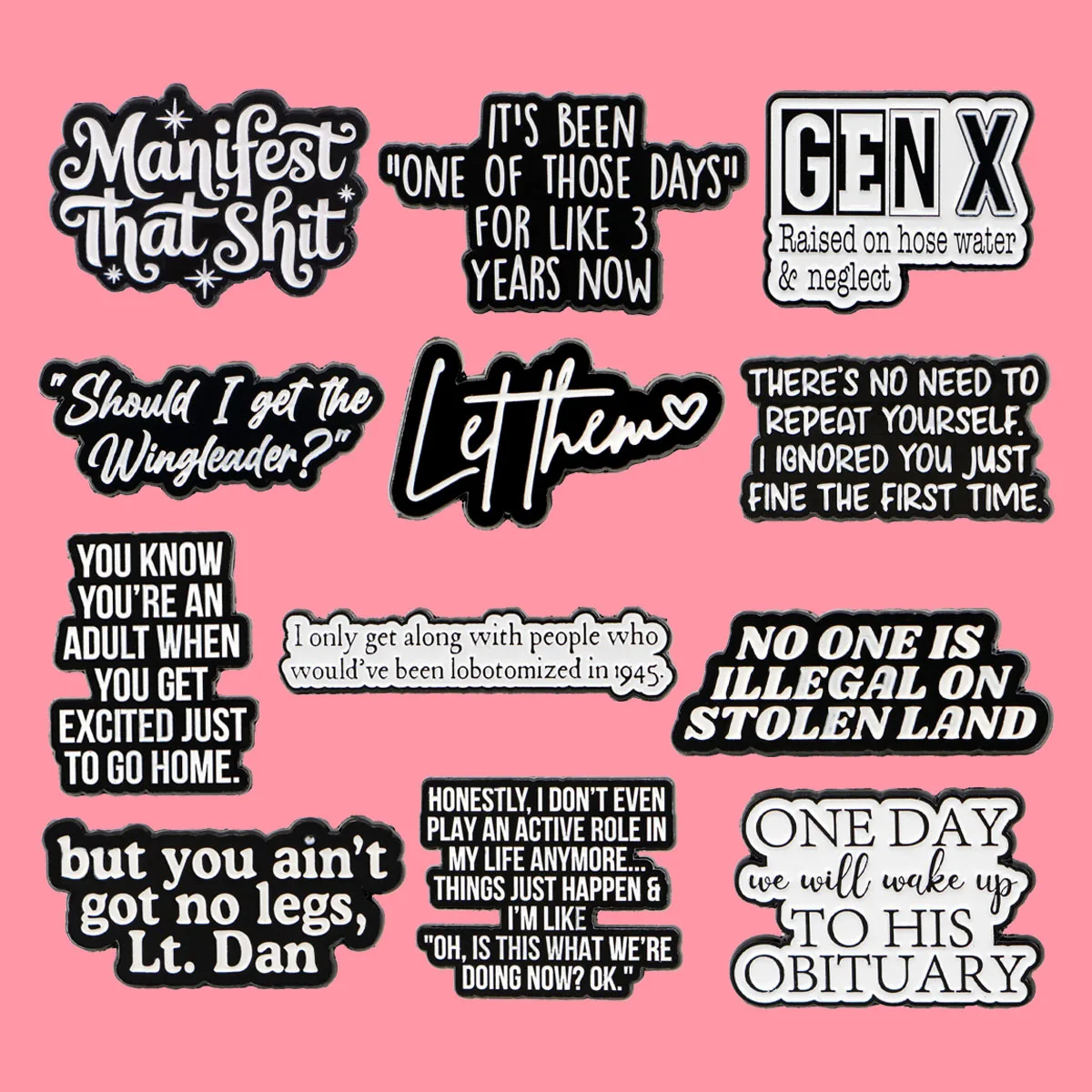 Alfileres esmaltados con citas de IT'S BEEN, Pin de Metal divertido, broche para mujer, insignia en mochila, accesorios de disfraz, regalos de joyería de moda con frase