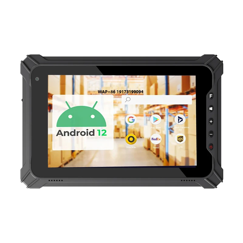 

8-Inch Android 12 IP65 Rugged Tablet 8GB RAM 128GB ROM Capacitive Touch Screen 4G Network WiFi Handheld Barcode Scanner MTK New