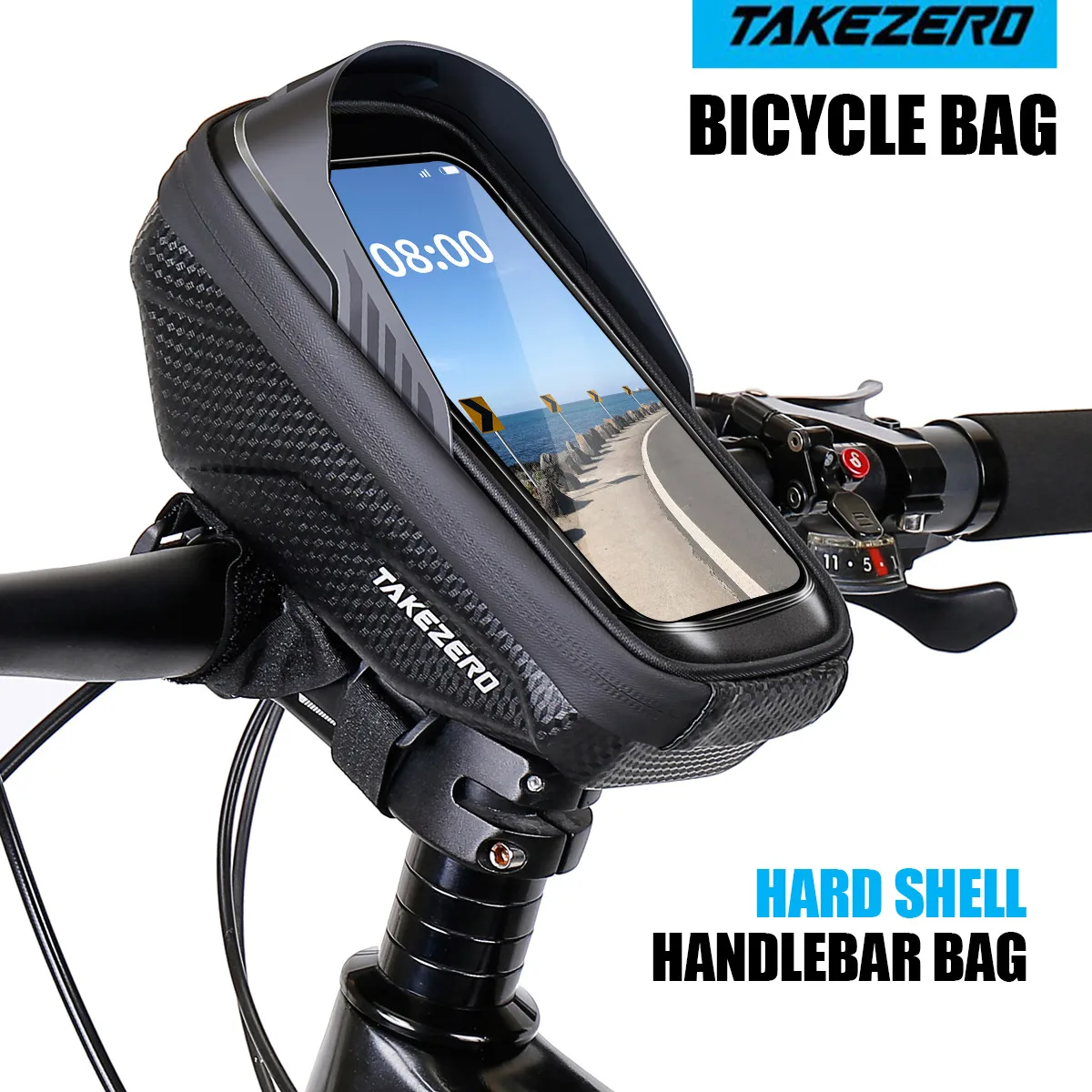 TAKEZERO A9 EVA Hard Shell Tail Bag for Bicycles, Saddle Bag for Mountain Bikes and Road Bikes, Cycling Equipment Accessory