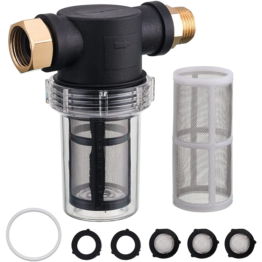 Garden Hose Filter, Sediment Filter Attachment for Pressure Washer Inlet Water, Inline Water Filter for Garden Hose