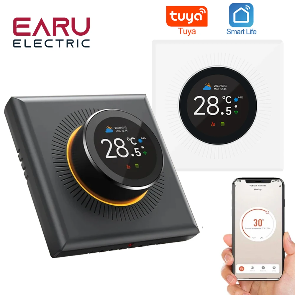 TUYA WiFi Smart Knob Thermostat  Floor Heating Water Gas Boiler Home Room Programmable Temperature Controller Alexa Google Home