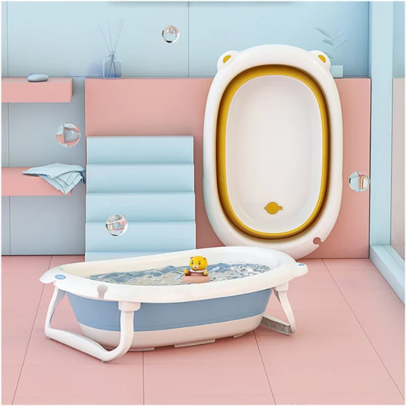 Hot supply baby body washing tub newborn folding baby bathtub