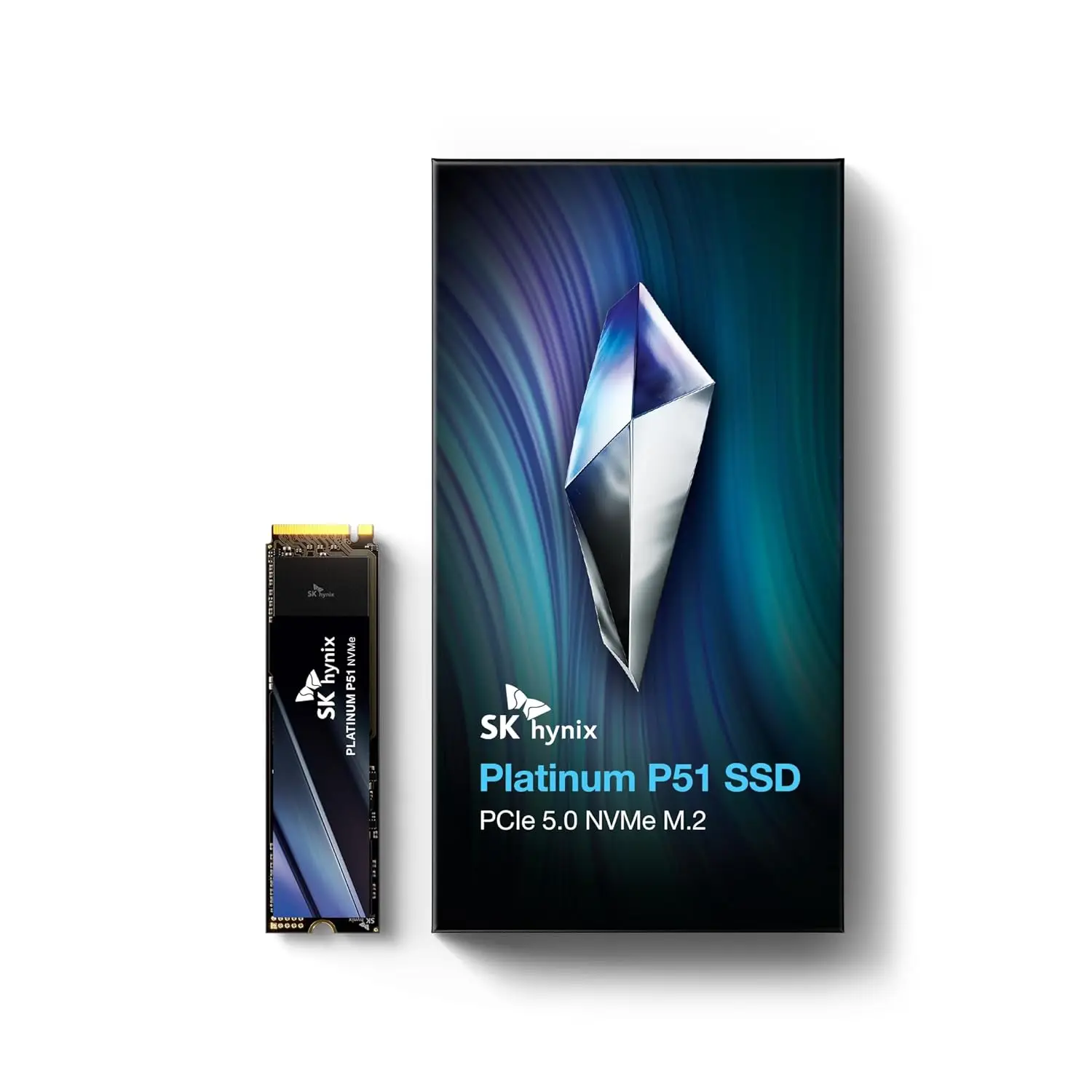 

Platinum P51 2TB PCIe Gen5 NVMe M.2 2280 Internal SSD I Up to 14,700 MB/s Read, 13,400 MB/s Write I Powered by, Custom