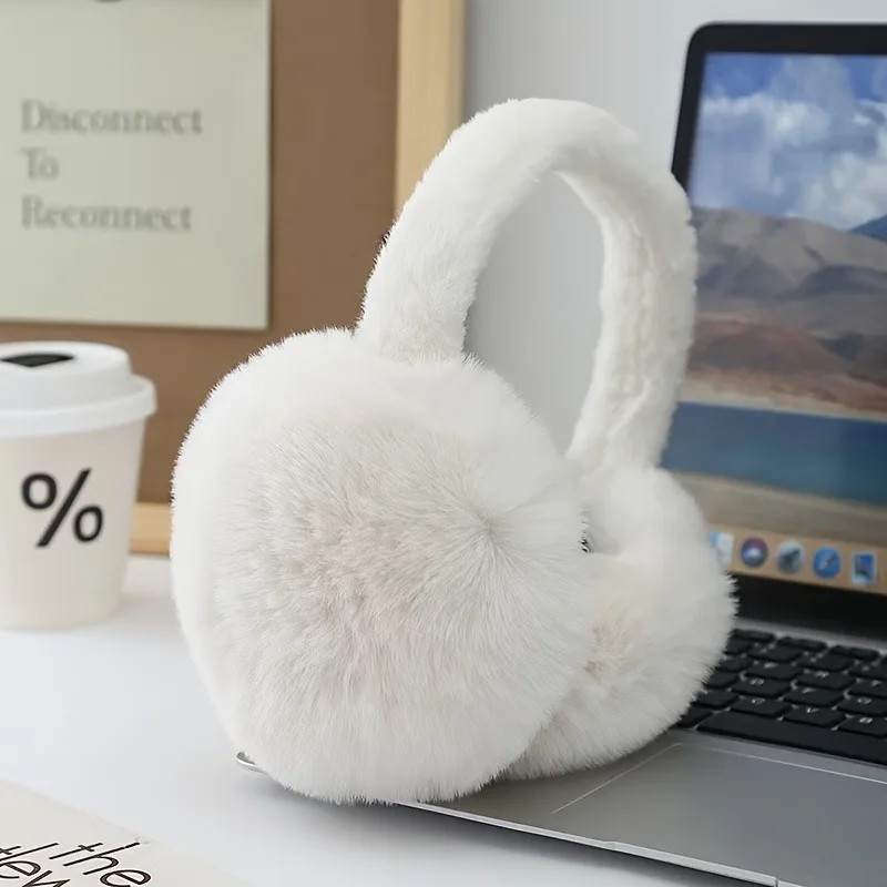 Ear Protection Plush Earmuffs Winter Fleece-lined Cold-proof Foldable Cycling Ear Warmers Student Earmuffs