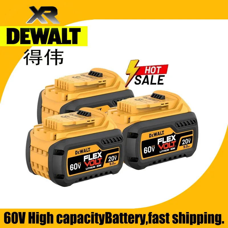 

DeWALT 100% Original Battery 20V/60V 6Ah 9Ah MAX FlexVolt for DCB606 DCB205 DCB206 DCB209 DCB182 Power Tool with Charger