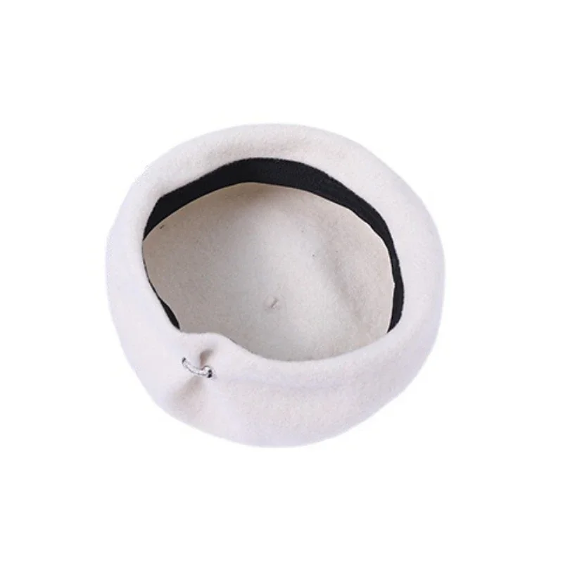 Elegant Ladies Wool Beret British Vintage Painter Hat 100% Woolen With Diamond Warm Felt Hat Berets Women's Cashmere Gorras - Image 6