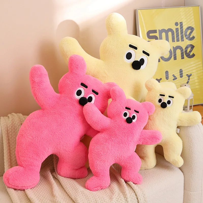 1pc 60/80/100cm Cute Bear Plush Cushion Cushion Kawaii Decoration For Friends Classmates And Colleagues Beautiful Gifts