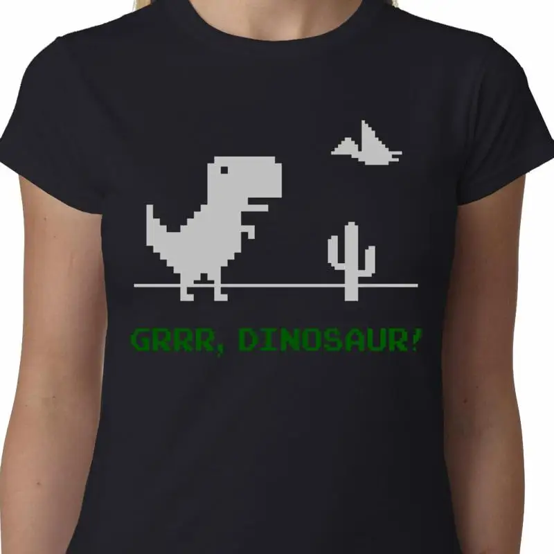 

Grrr Dinosaur ladies t shirt JURASSIC TREX DINO GEEK FUNNY SLOGAN VELOCIRAPTOR