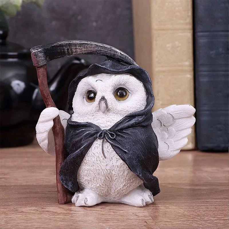 Reaper-Owl Resin Decoration Ornament Garden Patio Crafts Cute Ornament