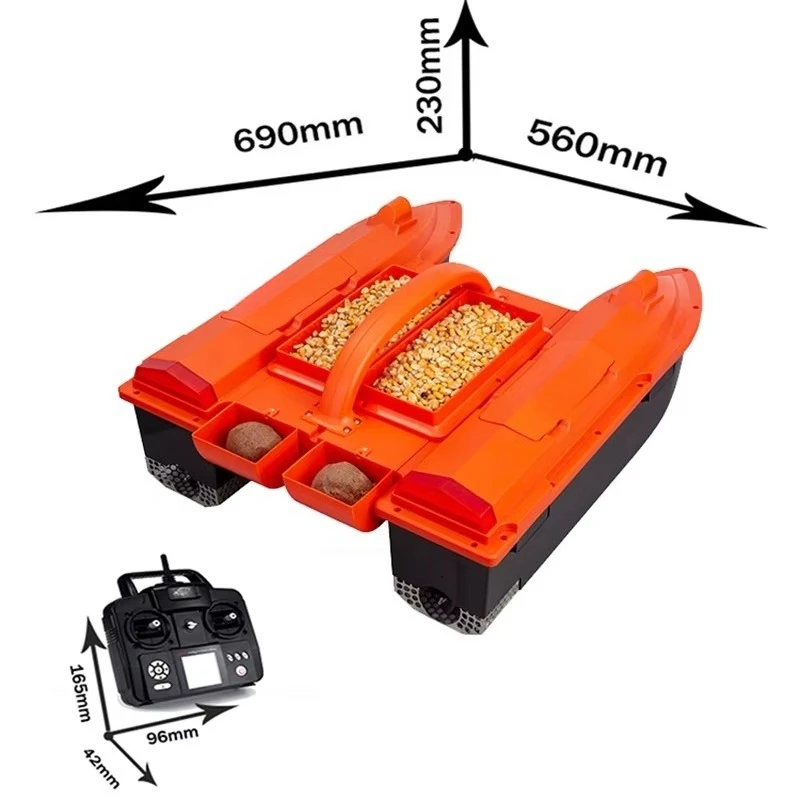 

Europe Two 6.4V Batteries 4 Lure Silos Gps Autopilot Sonar Fish Finder Big Fishing Dual Hull Bait Boat Jabo 5 5cg