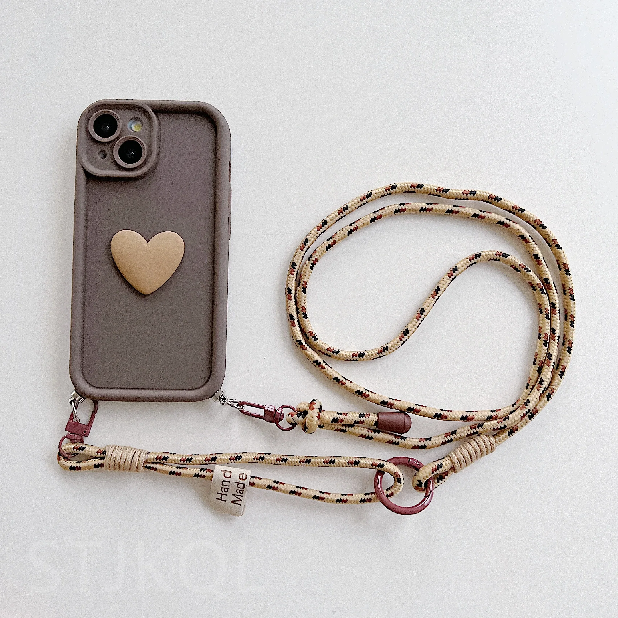 

Liquid Silicone Phone Case with Cross Collar Strap, Corded Case for Motorola Moto G84 Case Motorola Moto Edge 50 Pro Case