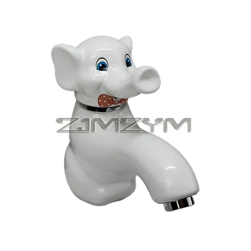 Ceramic Color Cartoon Hot and Cold Faucet Washbasin Basin Mixed Taps Bathroom Water Faucet