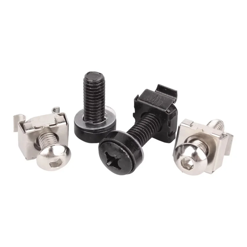 M5 M6 304 Stainless Steel / Carbon Steel Cabinet Screws Rack Mount Cage Nuts Screw Combination Set Shelves Routers