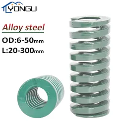 Alloy steel Heavy load Green Spiral Stamping Compression Mould Die Spring Outer Diameter 6-50mm  Length 20-300mm
