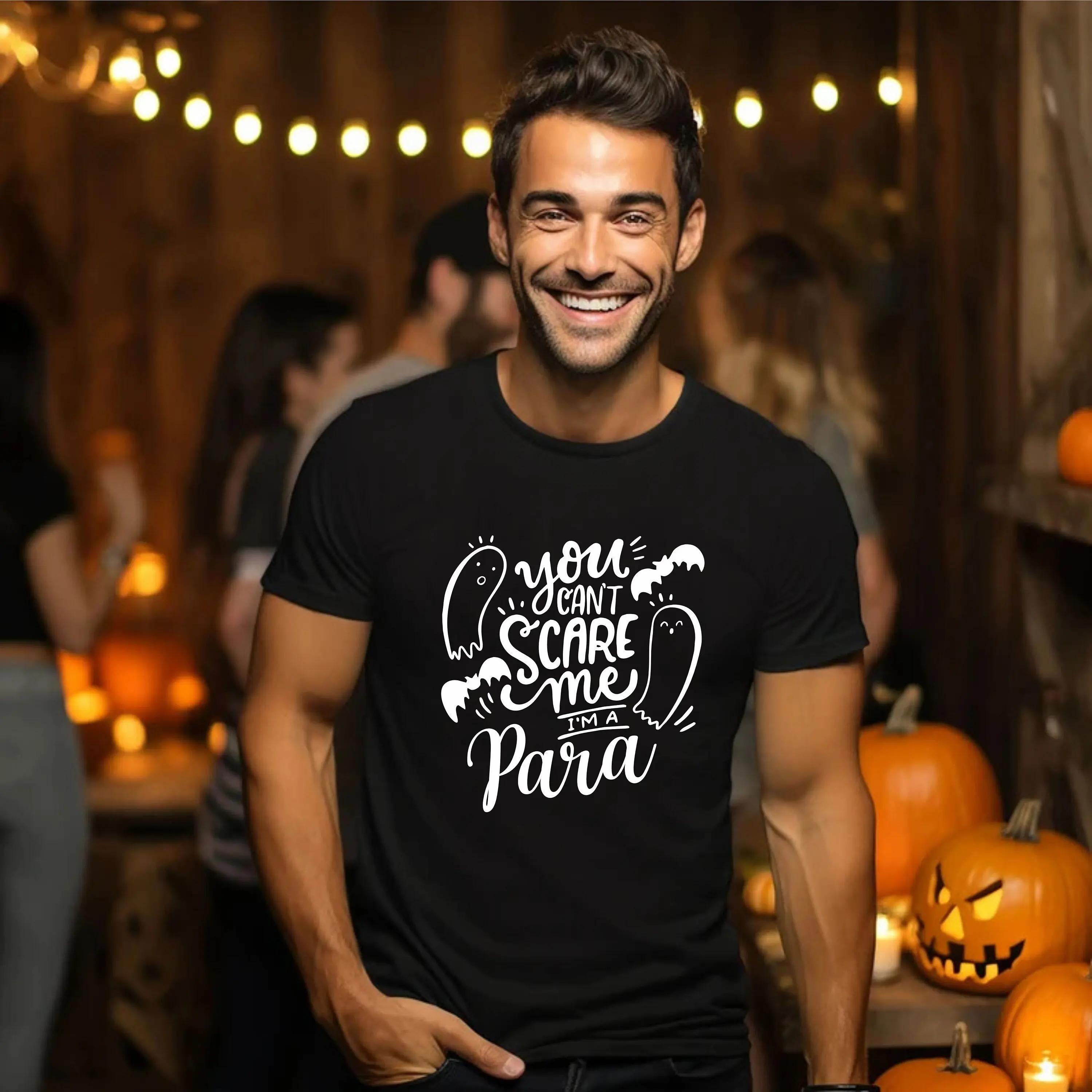 You Can'T Scare Me Im A Para T Shirt Spooky Paraprofessional Tis The Season Halloween Trick Or Treat Teacher