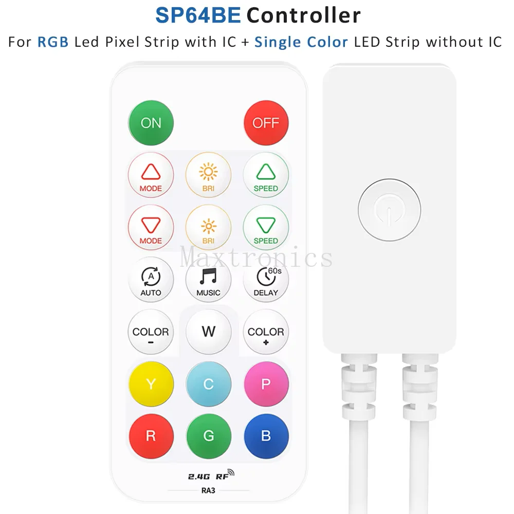 SP641E SP642E SP643E SP644E SP645E 2.4G RF Remote LED Controller DC12V 24V PWM  Bluetooth for DIM CCT RGB RGBW RGBCCT LED Strip