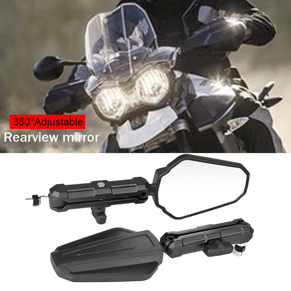 

For Tiger800 XC XCX XCA XR XRX XRT Motorcycle West Wind Rearview Mirror ADVENTURE MIRROR KIT Foldable Mirrors Ball Stud with