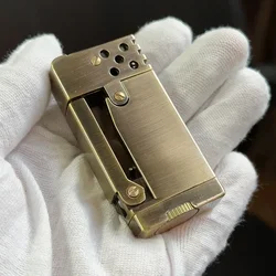 Retro Metal Kerosene Lighter Creative One-click Ignition Windproof Cigar Lighter Men's Smoking Accessories Tool