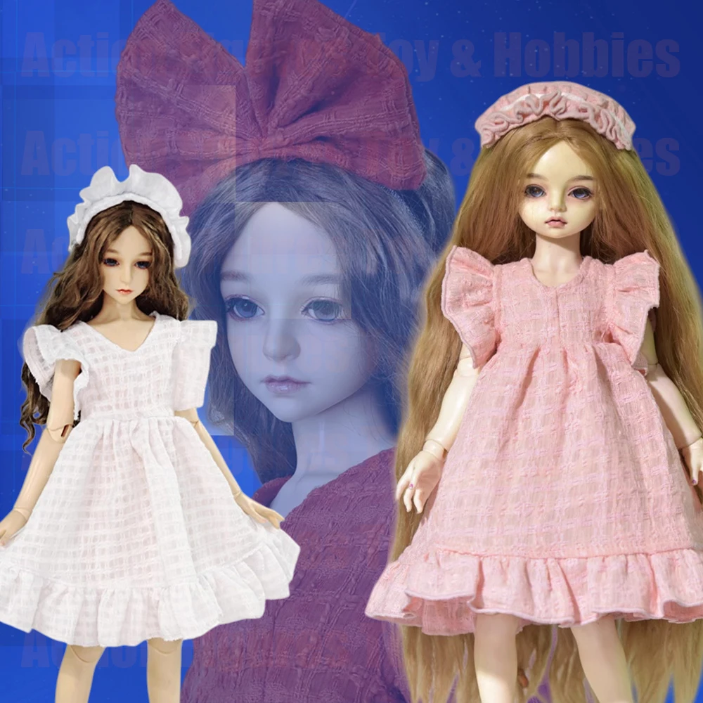 

1/3 1/4 1/6 весы солдатское винтажное хлопковое платье принцессы с аксессуарами для волос для 12-дюймовой экшн-фигурки, модель тела, игрушки