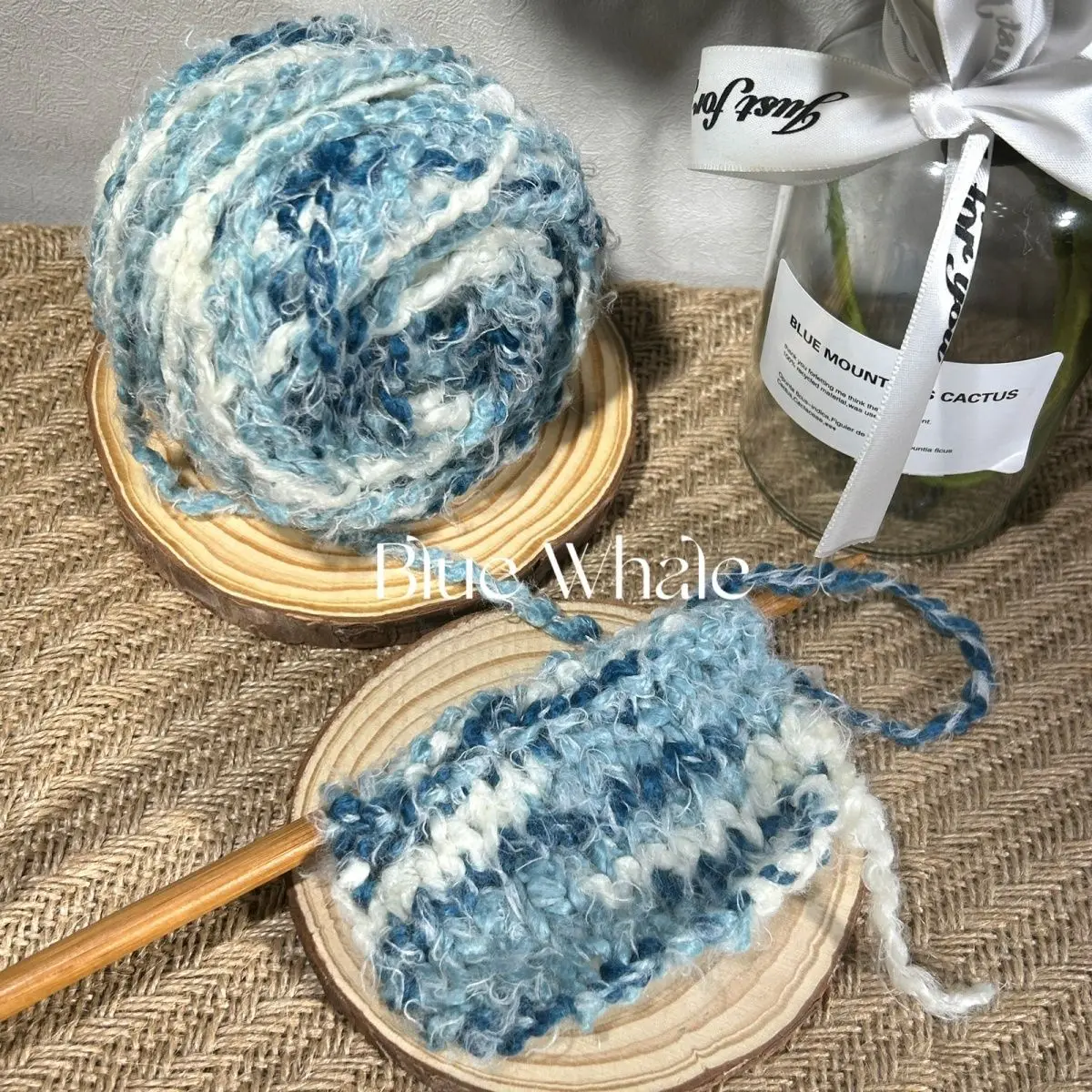 50g/100g Blue Wool Hand Mixed Scarf Thread Hand Woven DIY Yarn Crochet Hook Give To Boyfriend Novice Yarn Crochet