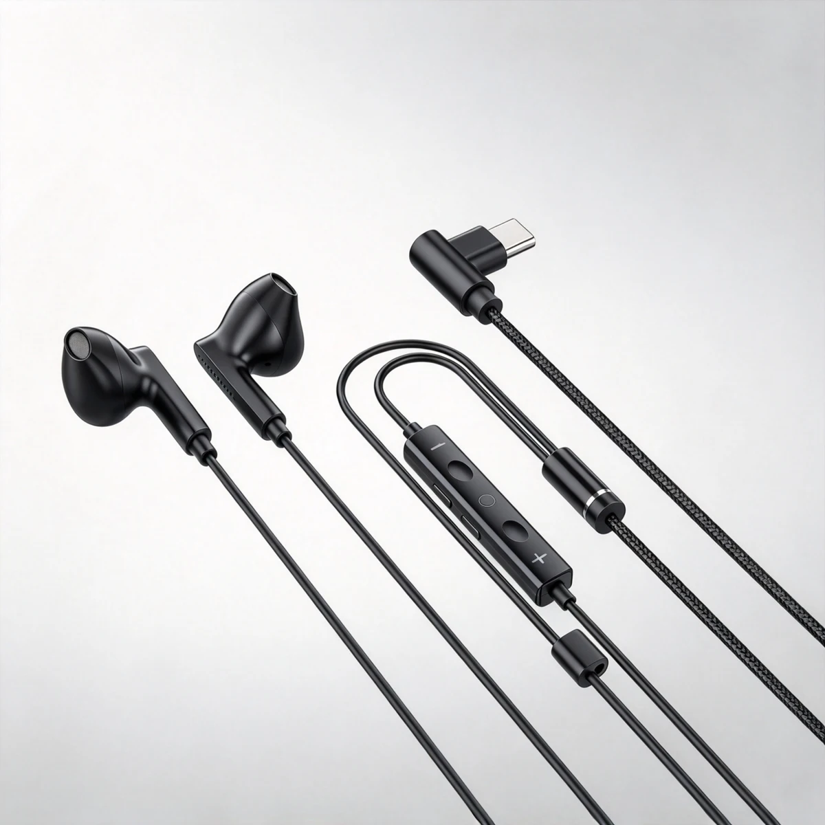 1 par de fones de ouvido com f - Type C Wired Earphones With Mic avaliação e preço