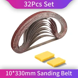 1/2 x 13 Inch Sanding Belt,30Pcs 60 - 240 Grits Assorted Sandpaper,2Pc Cleaning Eraser for Belt Sander Metal Paint Wood Grinding