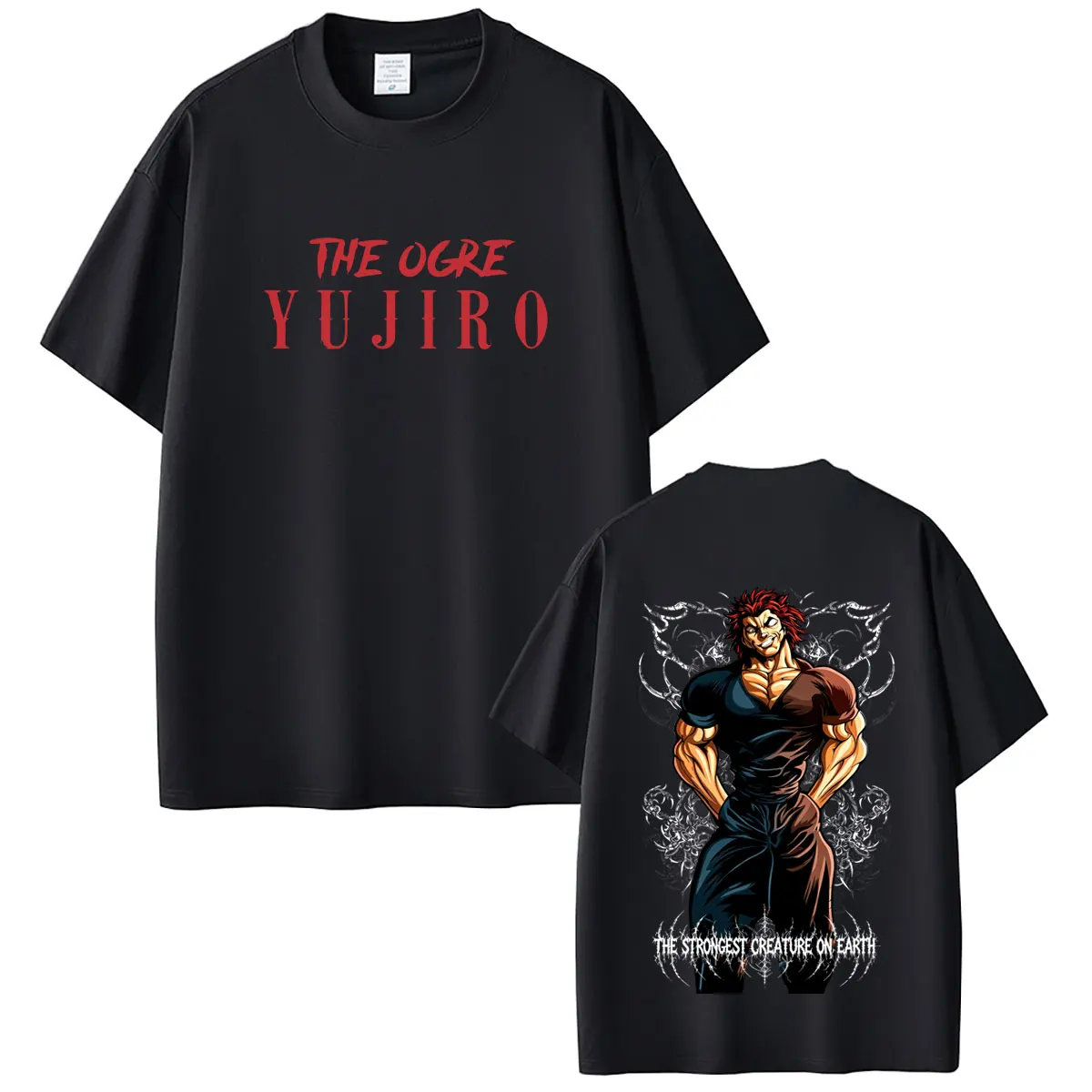 Anime Baki The Grappler Yujiro Hanma The Strongest Creature on Earth T-shirt Men Women Manga Casual Tshirt Male Fashion T Shirts