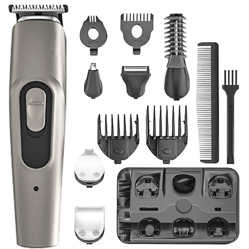 

6 in 1 Professional Hair Multifunctiona Trimmer For Men Razor Facial Body Shaver Electric Hair Clipper Adjustable Beard Grooming