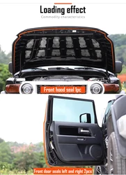 Door Front and Rear Seal Strips for Toyota FJ Cruiser 2007-2023 AB Pillars. Hood. Instrument Panel. Rear Door Seal Strips