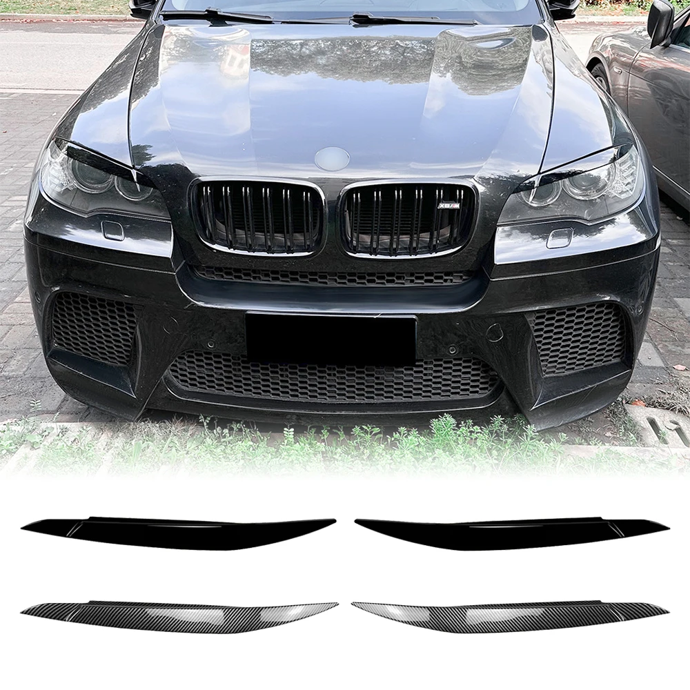 

Для BMW X6 X6 M E71 E72 50i 35i 30d 40d M50d 2008-2014 Автомобильная передняя ксеноновая фара, брови, веки, наклейка на кузов, отделка, глянцевый черный