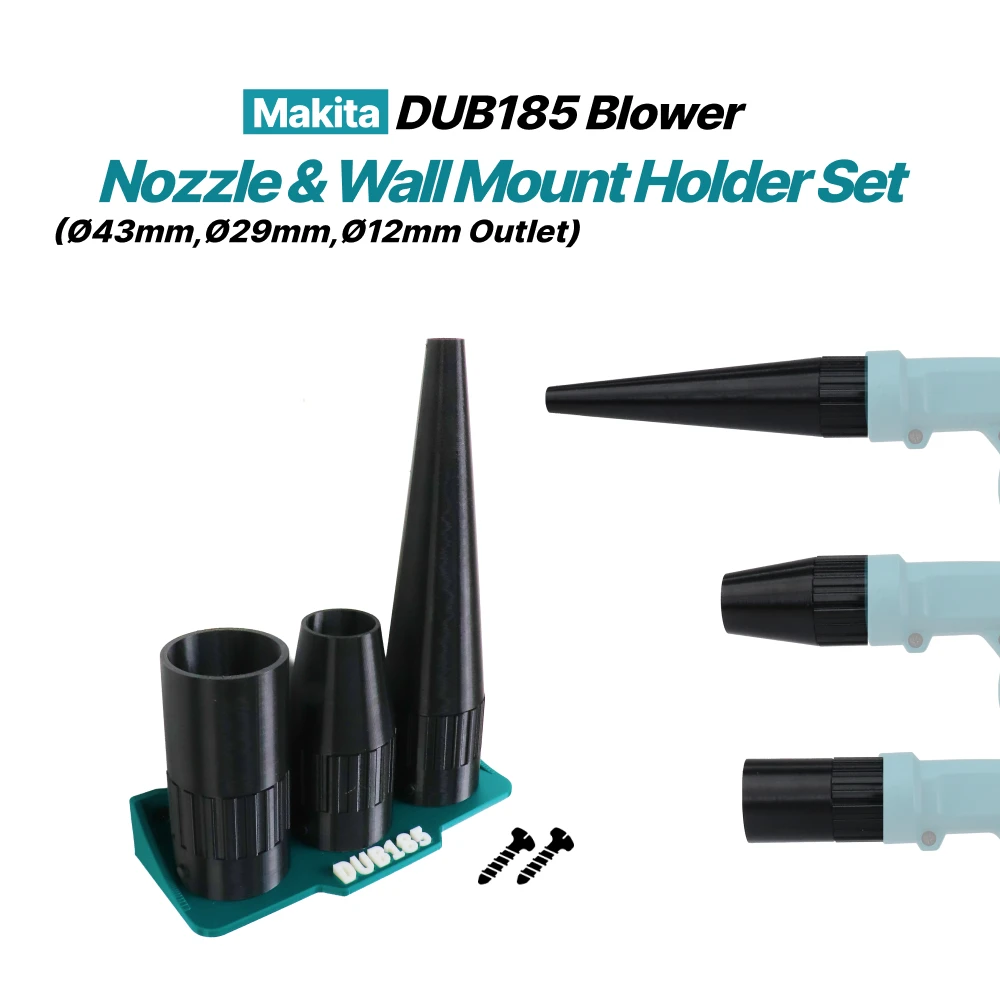 

for Makita DUB185Z Round Blower Nozzle 3-Piece Set with Wall Mount Holder