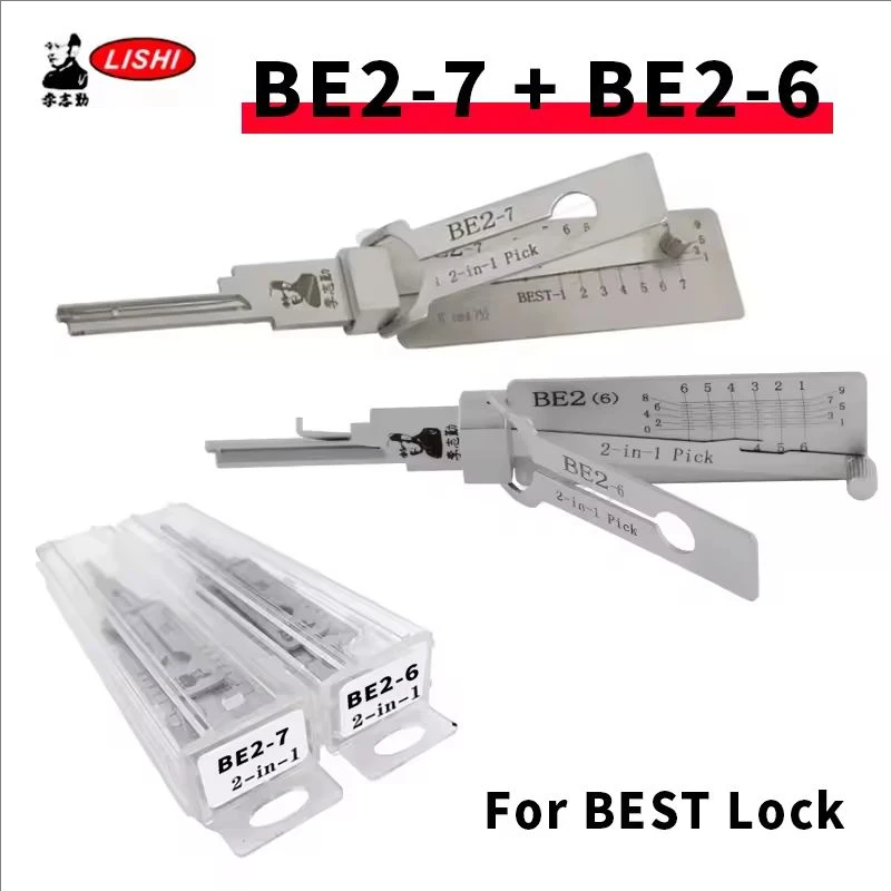 BE2-6 BE2-7 Lishi 2in1 For BEST Lock House Door Open tool Lock Pick Tool Locksmiths tool