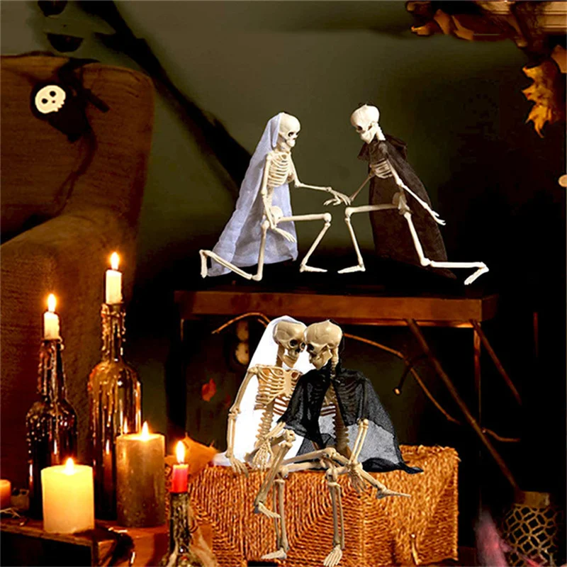 Halloween Simulation Interesting Party Dressing Terrifying Appearance Exquisite Workmanship Home Decoration Human Skeleton