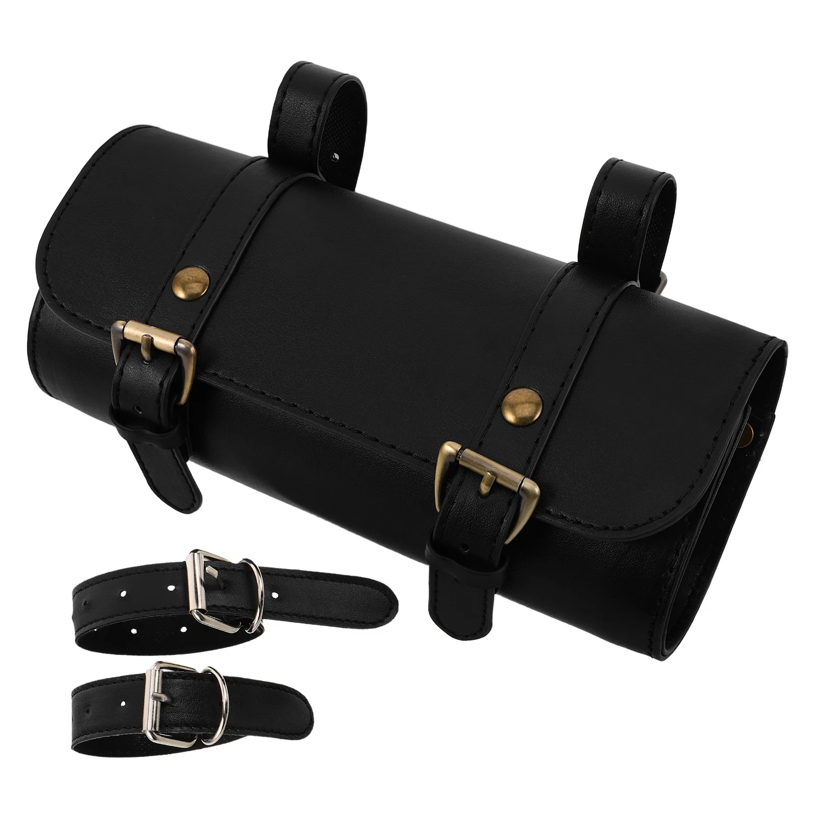 

Сумка для мотоцикла в стиле ретро, черная мини-седельная сумка с твердым корпусом, сумка для инструментов из искусственной кожи, универсальная сумка для велосипеда, скутера, горного велосипеда, передняя вилка, хвост