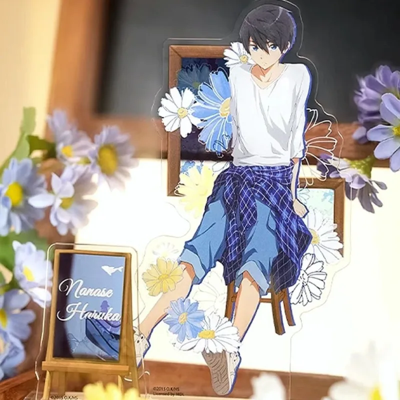 

Free! Iwatobi Swim Club Anime Figures Stand Model Plate Haruka Nanase Plate Desk Decor Standing Cosplay Kids Friends Gift Toys
