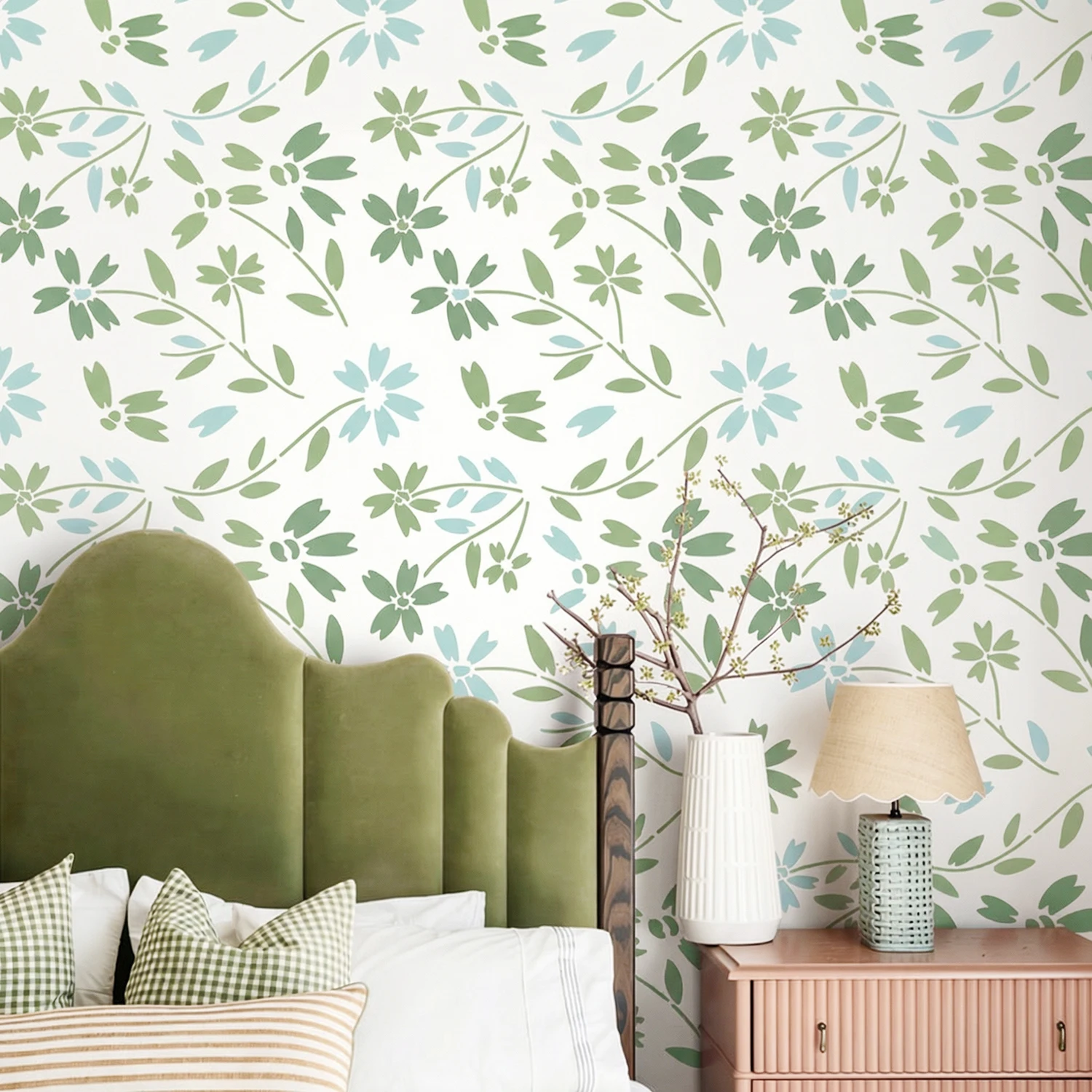 

Wall Painting Stencil Large Size 30cm-70cm Flowers Reusable Plastic Template Geometric Pattern Wallpaper DIY Home Decor