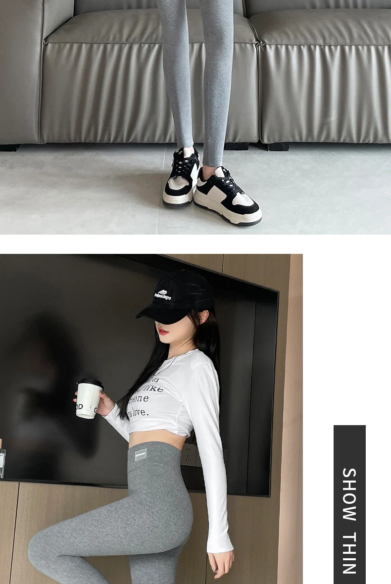 Leggings Women Squares Black White Green Skintight Tummy Hip-Lifting Slimming Stylish Baggy Slightly Plaid Indoor Streak Hiking