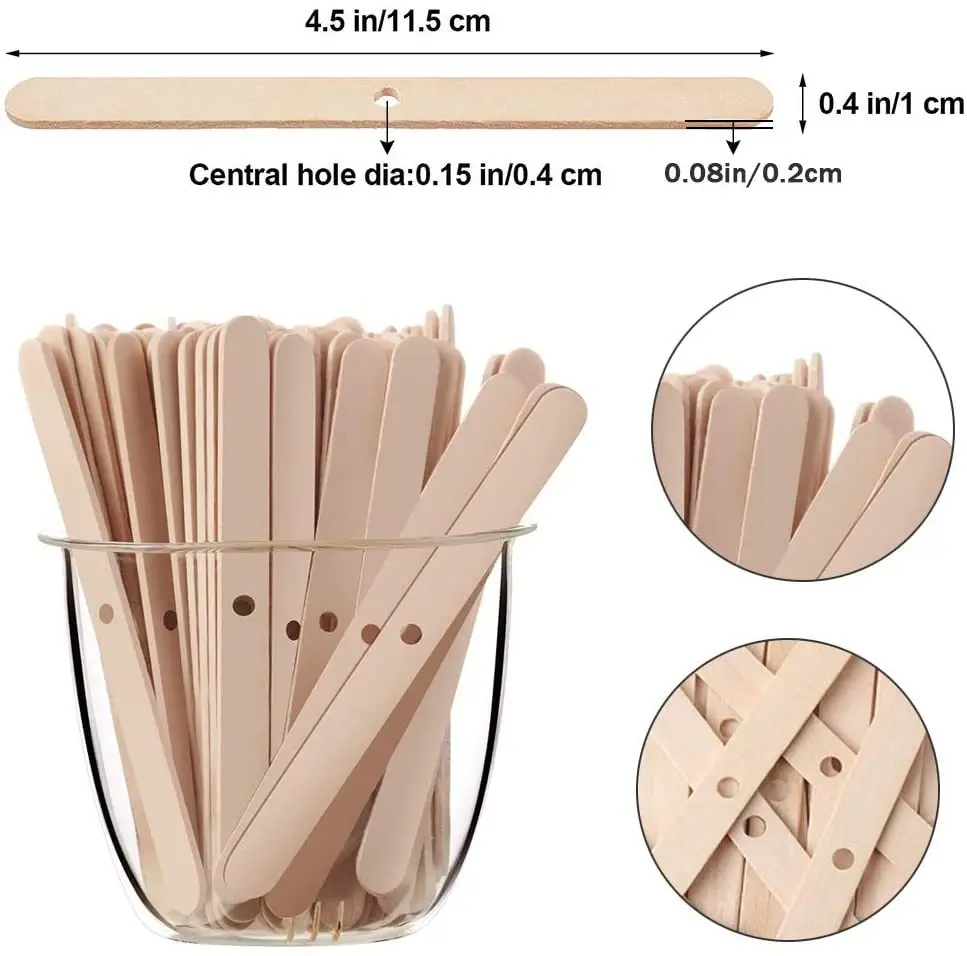 50Pcs Candle Making Wax Core Wooden Holder Soy Wax Centering Device For Aromatherapy Making DIY Candle Wicks Making Tool