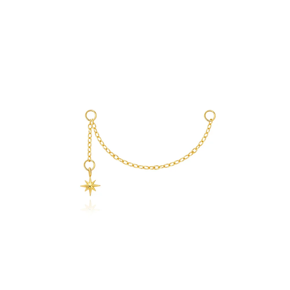 AIDE 1 Stück 925 Sterling Silber Ersatzteile Ketten Teil für Ohrstecker Piercing Creolen Tropfenohrring Damen Edlen Schmuck Geschenk
