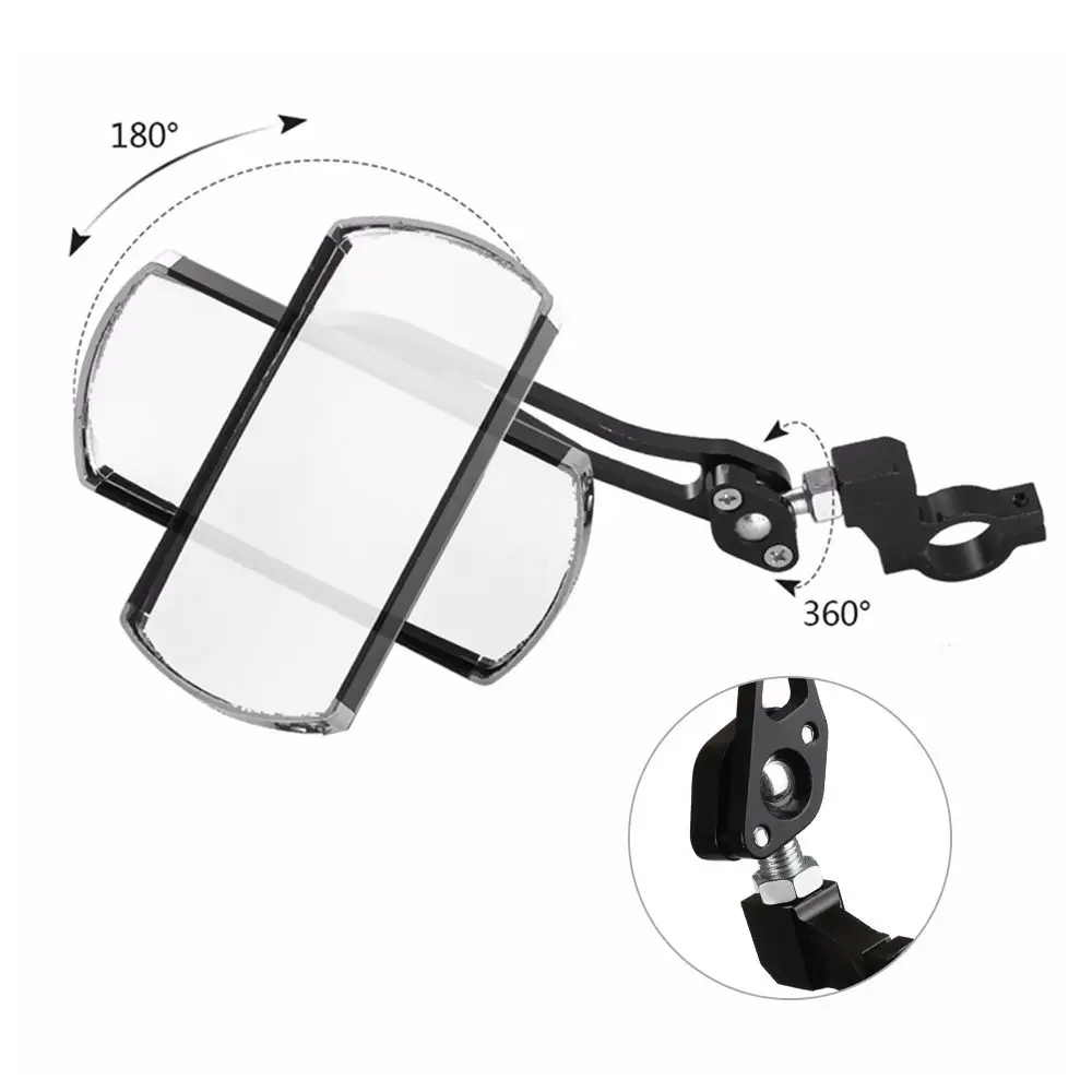 360° Flexible Rotate Rear View Cycling Aluminium Alloy Bicycle Mirror Handlebar MTB Bike Rearview Motorcycle Looking Glass