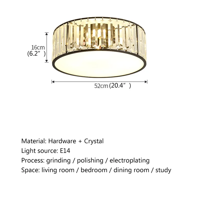 家のためのLEDクリスタル天井ランプ、豪華なポストモダンの器具、寝室の装飾