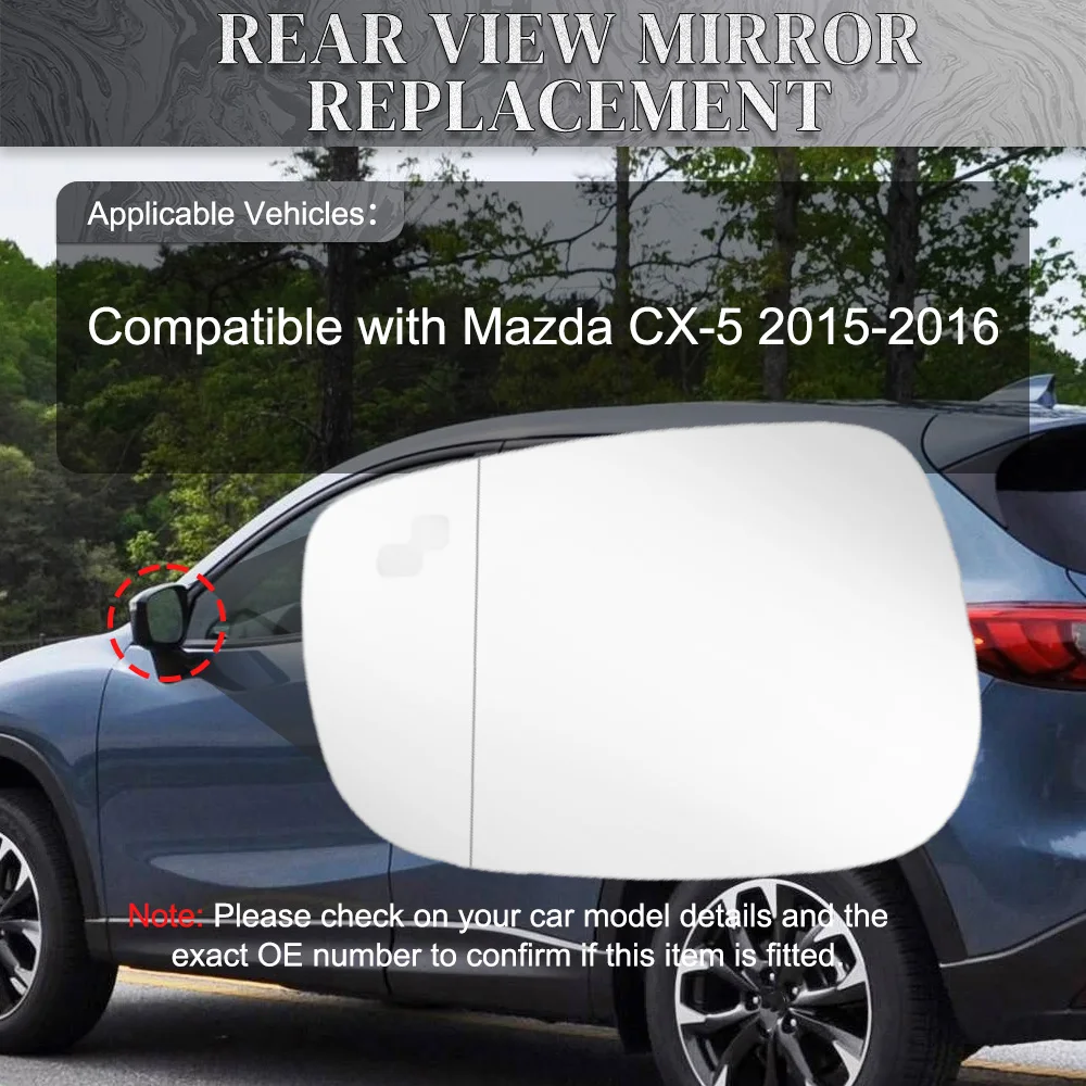 Per Mazda CX-5 2015-2016 Lato sinistro/destro riscaldato Specchietto retrovisore in vetro per punto cieco KA0H-69-1G7 KA0H-69-1G1  