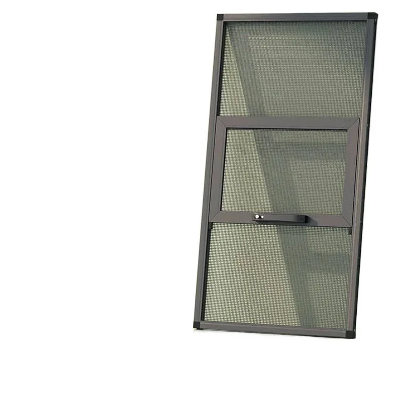 Non-punching aluminum alloy screen window, removable diamond mesh high-transparency screen window